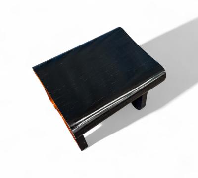 Pedro Useche Brazilian Mid Century modern Stool in Ebonized Wood By Pedro Useche