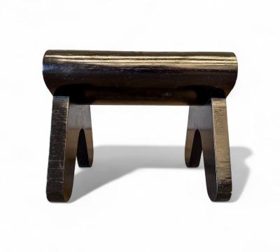 Pedro Useche Brazilian Mid Century modern Stool in Ebonized Wood By Pedro Useche