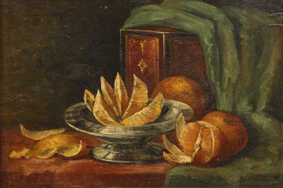 Peeled Orange Still Life