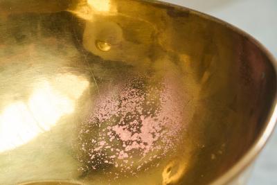 Pelleray Paris Bruxelles Antique Hairdresser Wash Basin in Patinated Brass