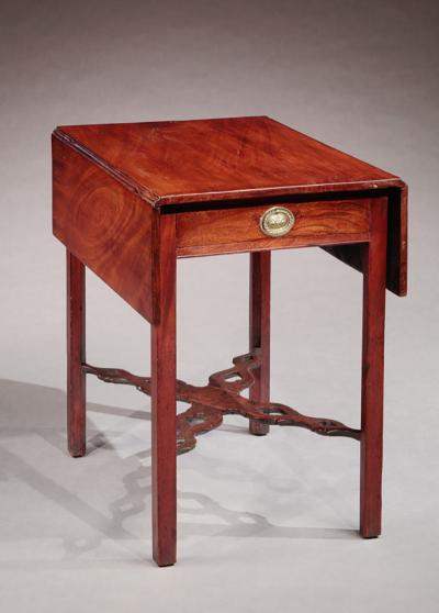 Pembroke Table with a Pierced Cross Stretcher