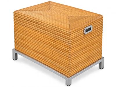 Pencil Reed Chest on Chrome Base 1970