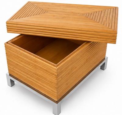 Pencil Reed Chest on Chrome Base 1970