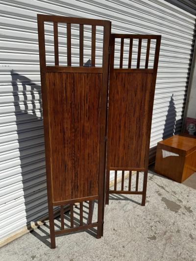 Pencil Reed Walnut Room Divider