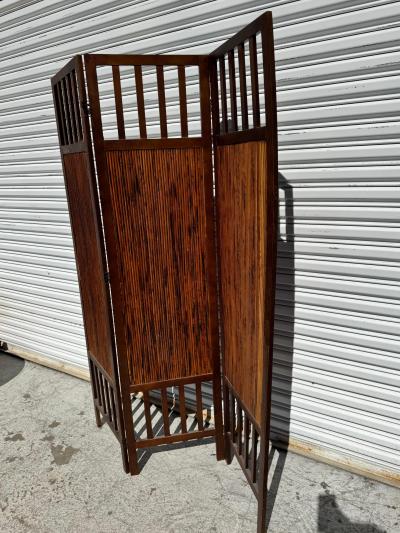 Pencil Reed Walnut Room Divider