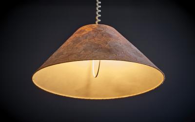 Pendant Lamp by Marianne Koplin with Paper Shade 1970s