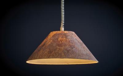 Pendant Lamp by Marianne Koplin with Paper Shade 1970s