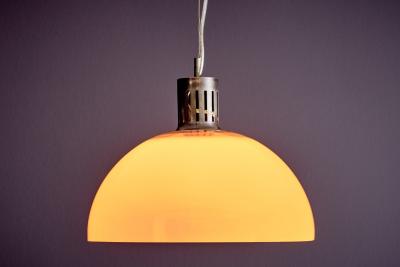 Pendant Lamp with orange acrylic Shade