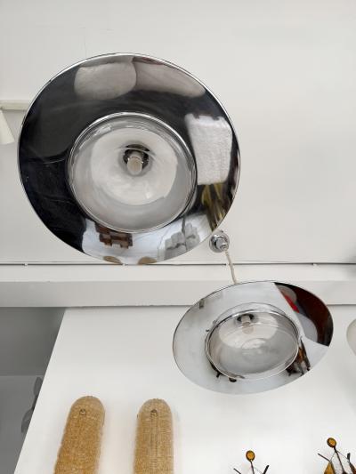 Pendant Light UFO Murano Glass and Metal Italy 1970s