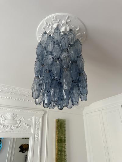 Pendant Lightning Murano Poliedri Glass Italy