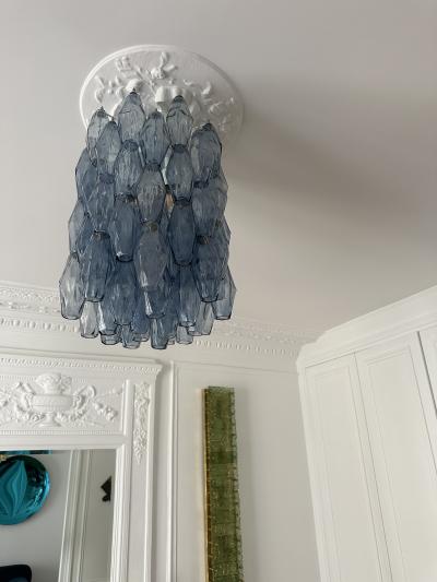 Pendant Lightning Murano Poliedri Glass Italy