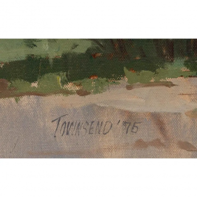 Pennsylvania Artist Bertha Ottilie Stammler Townsend Architectural Oil Painting