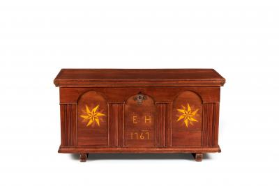 Pennsylvania German Inlaid Walnut Chest