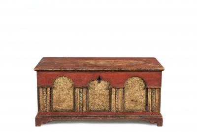 Pennsylvania German Painted Chest with Fraktur