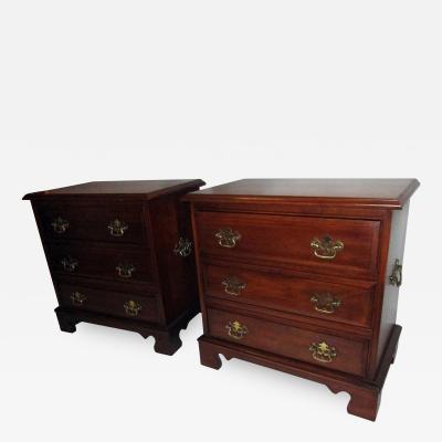 Pennsylvania House Pair Chippendale Style Solid Cherry Chests