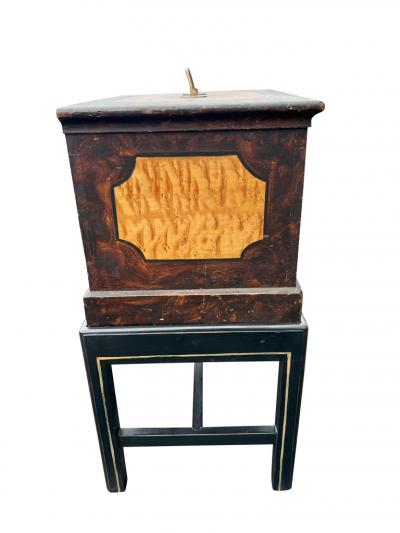 Pennsylvania Sponge Decorated Box on Later Stand