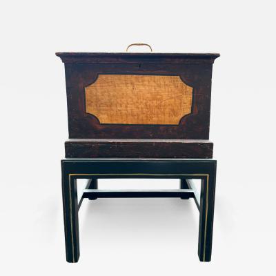 Pennsylvania Sponge Decorated Box on Later Stand