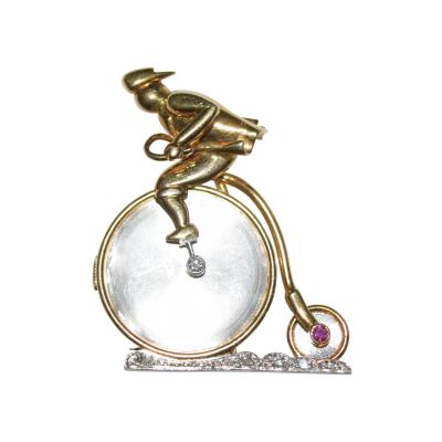 Penny Farthing Bicycle Lapel Watch