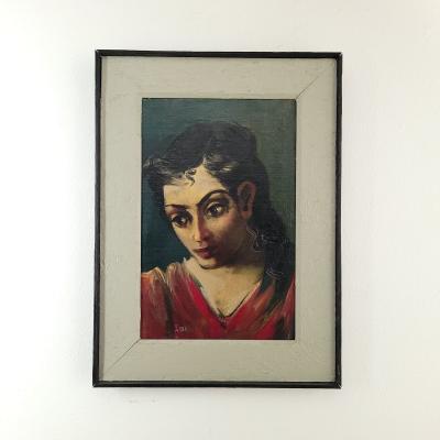 Pensive Girl with Dark Eyes Sarkis Sarkisian U S A circa 1940