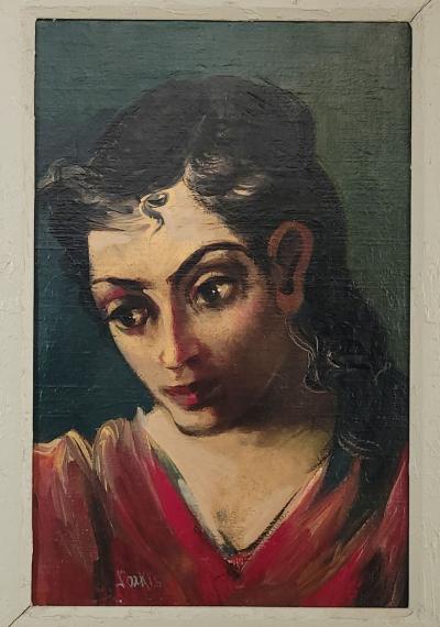 Pensive Girl with Dark Eyes Sarkis Sarkisian U S A circa 1940