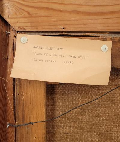 Pensive Girl with Dark Eyes Sarkis Sarkisian U S A circa 1940