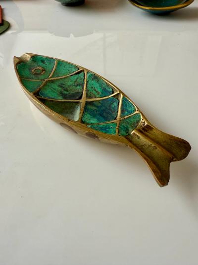 Pepe Mendoza Pepe Mendoza Malachite Fish Ashtray Mexico