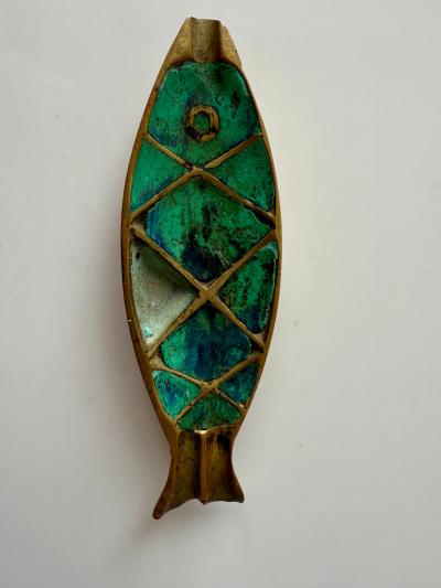 Pepe Mendoza Pepe Mendoza Malachite Fish Ashtray Mexico