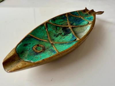 Pepe Mendoza Pepe Mendoza Malachite Fish Ashtray Mexico