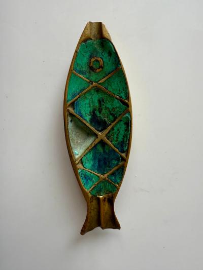 Pepe Mendoza Pepe Mendoza Malachite Fish Ashtray Mexico