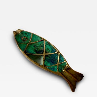 Pepe Mendoza Pepe Mendoza Malachite Fish Ashtray Mexico