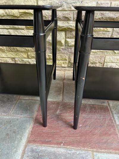 Pepe Mendoza Rare Pair Pepe Mendoza Stone Inlay End Side Table Mid Century Modern