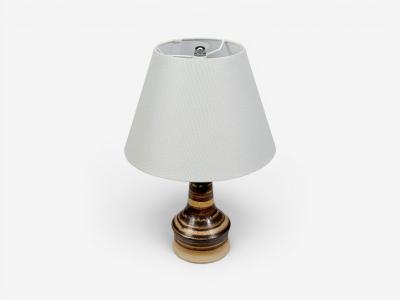 Per Engstrom Small Table Lamp Beige Ceramic Denmark 1970s