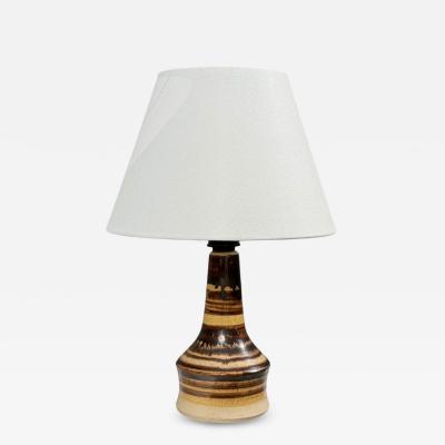 Per Engstrom Small Table Lamp Beige Ceramic Denmark 1970s