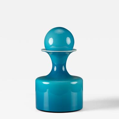 Per L tken Blue Carnaby Vase and Stopper by Holmegaard Denmark 1960s