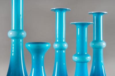 Per L tken Collection of Scandinavian Blue Glass by Per Lutken for Holmegaard