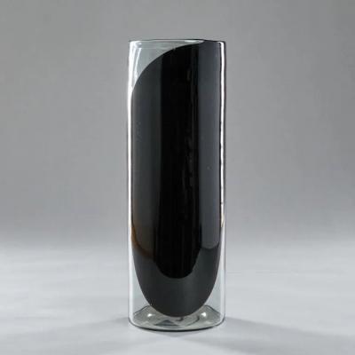 Per L tken Large Black and Smoked Glass Vase by Per Lutken for Holmegaard
