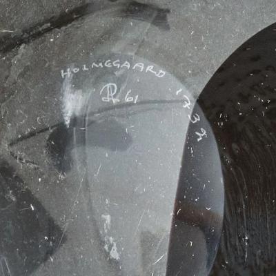 Per L tken Large Black and Smoked Glass Vase by Per Lutken for Holmegaard