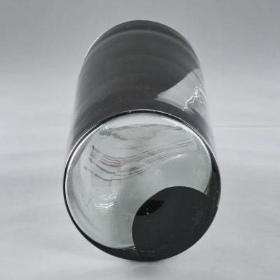 Per L tken Large Black and Smoked Glass Vase by Per Lutken for Holmegaard