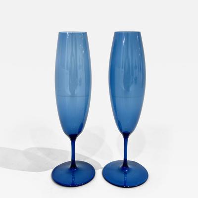 Per L tken Pair of Holmegaard Glass Flutes by Per Lutken