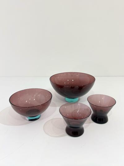 Per L tken Set of Four Holmegaard Glass Dishes by Per Lutken