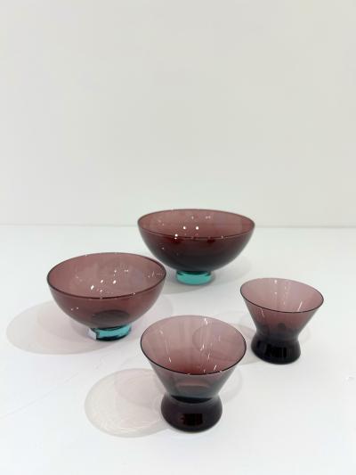 Per L tken Set of Four Holmegaard Glass Dishes by Per Lutken