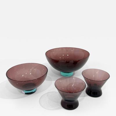 Per L tken Set of Four Holmegaard Glass Dishes by Per Lutken