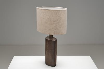 Per Linnemann Schmidt Brown Glazed Stoneware Table Lamp by Per Linneman Schmidt Denmark 1970s
