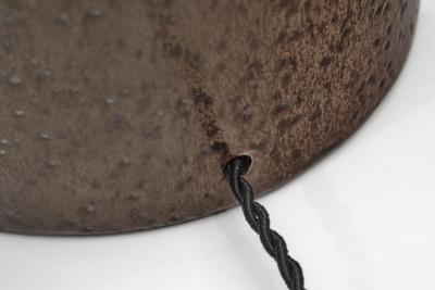 Per Linnemann Schmidt Brown Glazed Stoneware Table Lamp by Per Linneman Schmidt Denmark 1970s