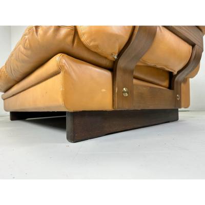 Percival Lafer 1970s Brazilian Leather Settee