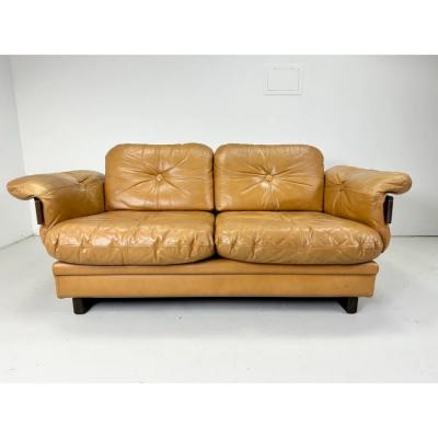 Percival Lafer 1970s Brazilian Leather Settee