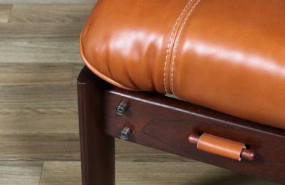 Percival Lafer Brazilian Leather Stool MP 41 Series by Percival Lafer