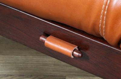 Percival Lafer Brazilian Leather Stool MP 41 Series by Percival Lafer