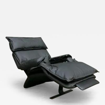 Percival Lafer Brazilian Mid Century Reclining Chair in Leather by Percival Lafer c 1980s