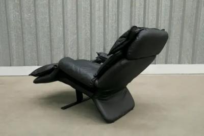 Percival Lafer Brazilian Modern Pony Reclining Chair in Leather by Percival Lafer 1980s